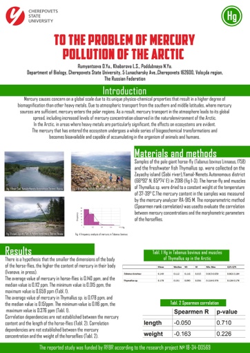 To the problem of mercury pollution of the Arctic