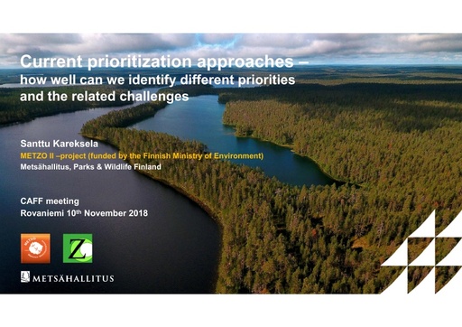 Current prioritization approaches – how well can we identify different priorities and the related challenges: Santtu Kareksela