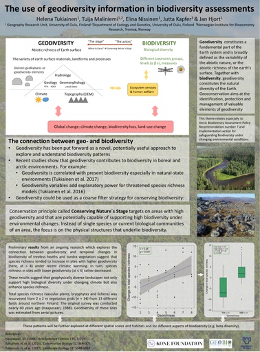 The use of geodiversity information in biodiversity assessments