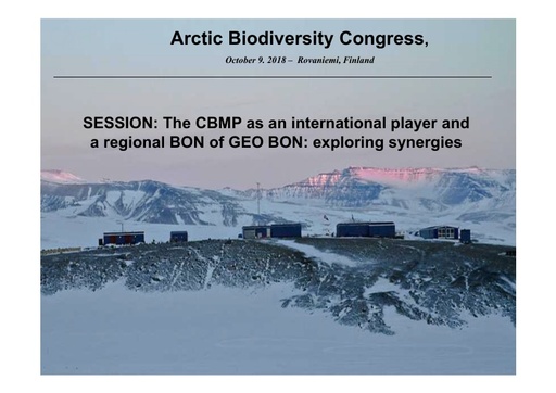 The Circumpolar Biodiversity Monitoring Program – The CBMP Strategic Plan 2018 – 2021: Tom Christensen